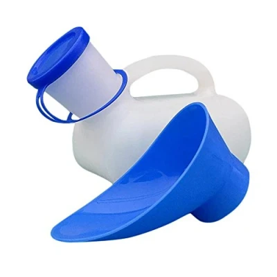 Afbeelding van Urinoir voor dames en heren, 1000 ml, draagbaar, met draaggreep, reizen, kamperen, outdoor, auto, mobiel toilet mannen