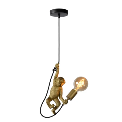 Afbeelding van Lucide Hanglamp Chimp Goud / Zwart