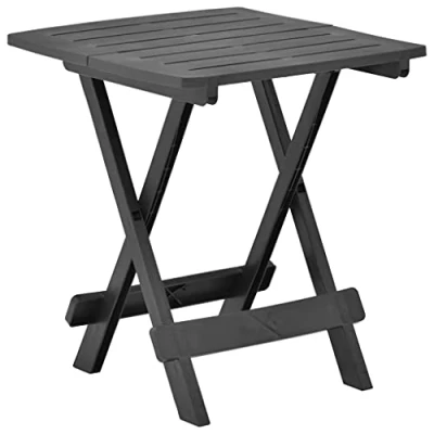 Afbeelding van Tuintafel inklapbaar 45x43x50 cm kunststof antraciet