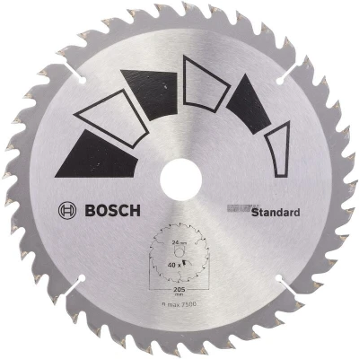 Afbeelding van Bosch Cirkelzaagblad STANDARD 205 x 24/20 2,2 mm 40 Tanden