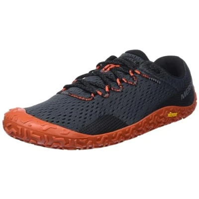 Afbeelding van Merrell Vapor Glove 6 Loopschoen neutraal, Heren, Maat: 40, Granite/tangerine Kunststof/ textiel
