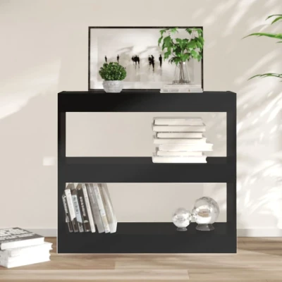Afbeelding van Boekenkast/kamerscherm 80x30x72 cm zwart