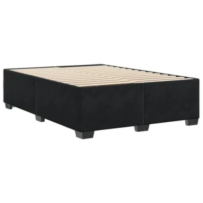 Afbeelding van vidaXL Bedframe fluweel zwart 140x190 cm