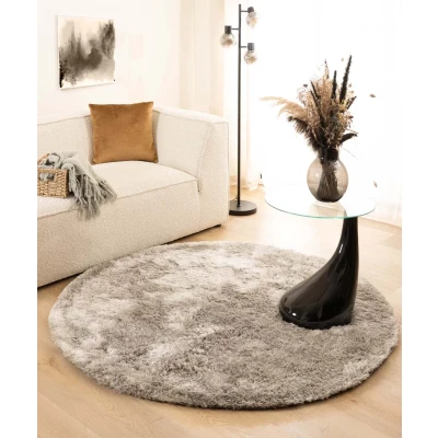 Afbeelding van Rond Shaggy Vloerkleed Spark Zilver 300 Cm