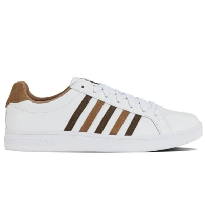 Afbeelding van K Swiss Classic Court Tiebreak Leather Heren Sneakers Schoenen Wit 07011 159 M Maat EU 40
