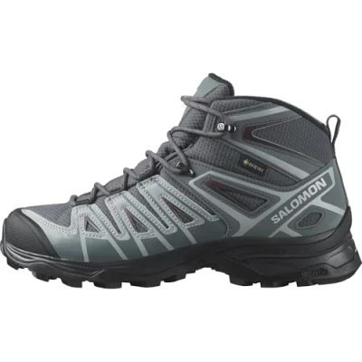 Afbeelding van Salomon X Ultra Pioneer MID GTX Outdoorschoenen, Dames, Maat: 36 2/3, Ebony/stormy weather/wine tasting Leer en textiel