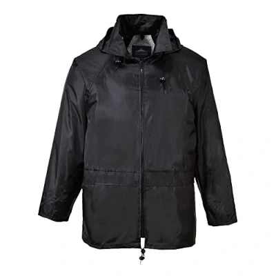 Image de Portwest S440 Veste de Pluie Classique Imperméable Légère pour Hommes Noir, M