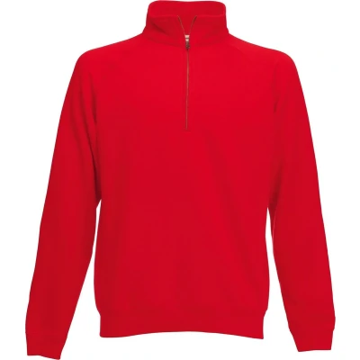 Afbeelding van Fruit Of The Loom Heren Premium 70/30 Ritssluiting Neck Sweatshirt (Rood)