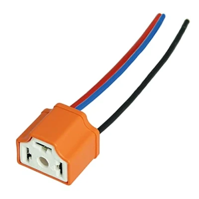Afbeelding van L &amp; P Car Design 1 x H4 keramische fitting voor P43t gloeilamp met kabel gloeilampen