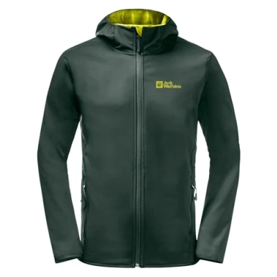 Afbeelding van Jack Wolfskin Bornberg Softshelljas Black olive firefly, Heren, Maat: Small, firefly