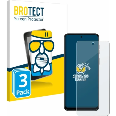 Afbeelding van BROTECT Screenprotector voor Motorola Moto G54 Folie Beschermfolie Beschermglas matte (3 Stuks)