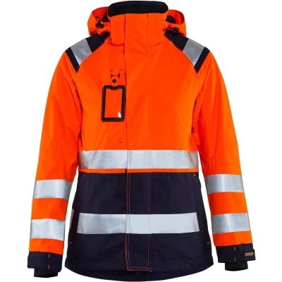 Afbeelding van Blaklader Dames Shell jack High Vis 4904 1987 Oranje/Marineblauw