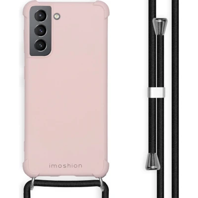 Afbeelding van iMoshion hoesje met koord Geschikt voor Samsung Galaxy S21 Siliconen Roze
