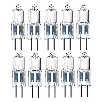 Afbeelding van ShuoHui G4 halogeenlampen, T3, 10 W, 12 V, fitting voor kastverlichting, kandelaar, 100 lm, warmwit, 2700 K (10)