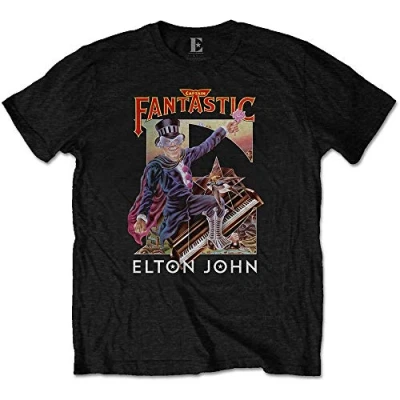 Afbeelding van Elton John Captain Fantastic Heren T shirt XXL Zwart