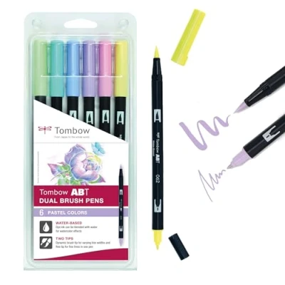 Image de Set 6 Feutres Tombow France &amp; Benelux Dual Pastels