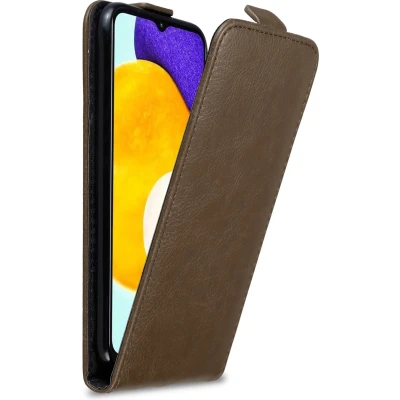Afbeelding van Cadorabo Hoesje geschikt voor Samsung Galaxy A13 5G in KOFFIE BRUIN Beschermhoes flip design Case Cover met magnetische sluiting