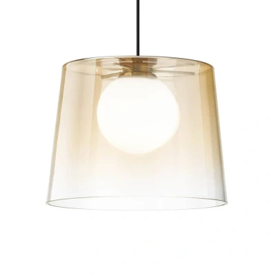 Afbeelding van Ideal Lux Fade LED hanglamp amber transparant
