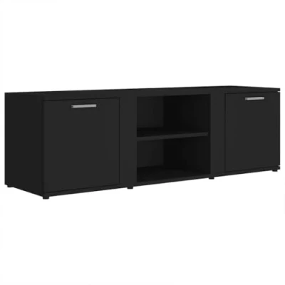 Afbeelding van Tv meubel 120x34x37 cm bewerkt hout zwart