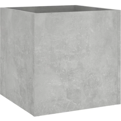 Afbeelding van Plantenbak 40x40x40 cm bewerkt hout betongrijs