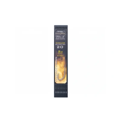 Afbeelding van Drennan Onderlijnen Acolyte Silverfish Barbless (15cm) Maat : Haak 20 0.10mm
