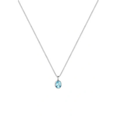 Afbeelding van Elli GEO OVAL Ketting, Dames, Maat: 45, Hellblau