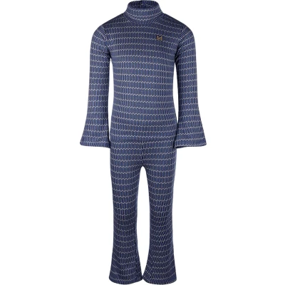 Afbeelding van Koko Noko Set Top Flared Broek Print Blauw/dessin 104