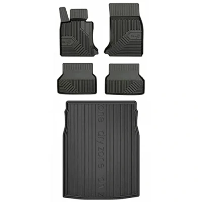 Afbeelding van MOTOS Rubberen automatten en kofferbakmat set voor BMW Serie 5 E60 2003 2010. Verbeter je reiscomfort met 3D antislip automat vloermatten alle weersomstandigheden,