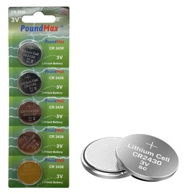 Afbeelding van PoundMax 2430 CR2430 DL2430 Lithium knoopcellen, 3 V, 5 stuks