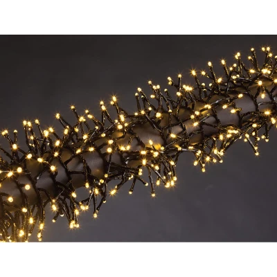 Afbeelding van MERGA LED 12 m 1020 leds warmwit zwarte kabel 31 V