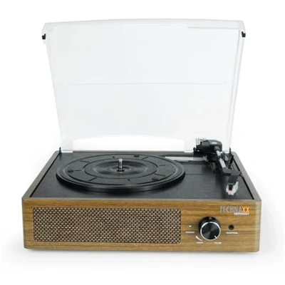 Image de Platine Vinyle Retro Technaxx Tx 186 Phono, Bluetooth, Aux In, Usb Haut Parleurs 2 X 3 W Vitesses 33, 45, 78 Tr/Min