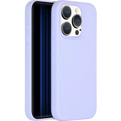 Afbeelding van Accezz Hoesje Geschikt voor iPhone 15 Pro Siliconen Liquid Silicone Backcover Paars