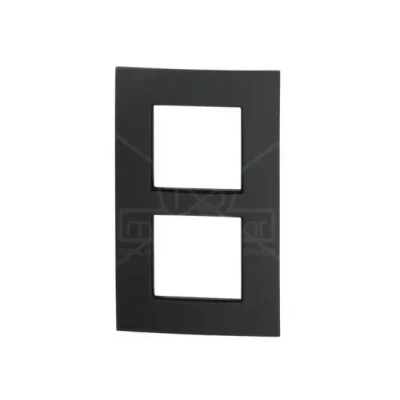 Afbeelding van Tweevoudige afdekplaat, 60 mm centerafstand, verticaal, Niko Intense anthracite coated
