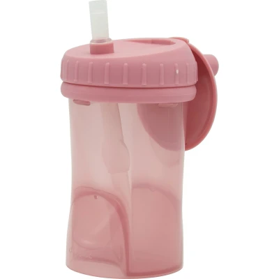 Afbeelding van Difrax Rietjesbeker antilek 250 ml Roze