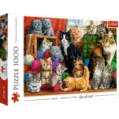Afbeelding van Katten 1000 stukjes puzzel Trefl