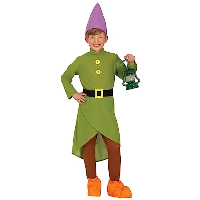 Afbeelding van Guirca Dwerg &amp; Kabouter Kostuum Een Van De Zeven Dwergen Kind Groen 7 9 jaar Carnavalskleding Verkleedkleding
