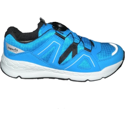 Afbeelding van Superfit Sneakers laag Blau schwarz voor kinderen, Maat: 39, Imitatieleer/ textiel