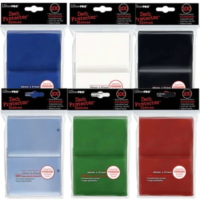 Afbeelding van Speelgoed Kaartspel Sleeves Blue Solid 100