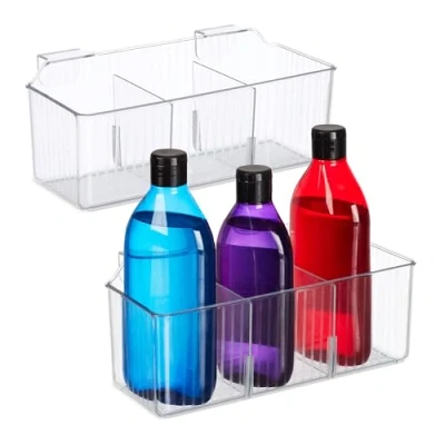 Afbeelding van Relaxdays kast organizer set van 2 hangmand badkamer 3 vakken kastdeur keukenkast