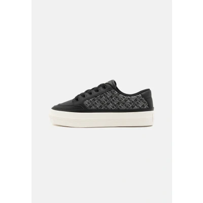 Afbeelding van Tommy Hilfiger Monogram Sneakers laag, Dames, Maat: 39, Black Leer
