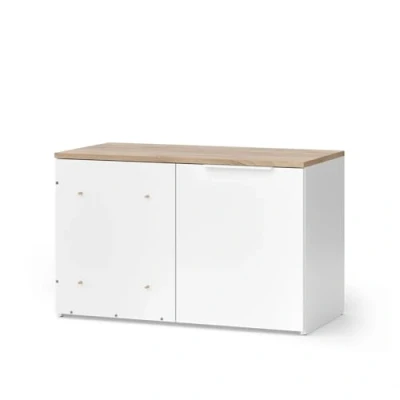 Afbeelding van Vicco Hoekladenkast Wido, Wit/Sonoma/Sonoma, 80 x 50 cm met deur