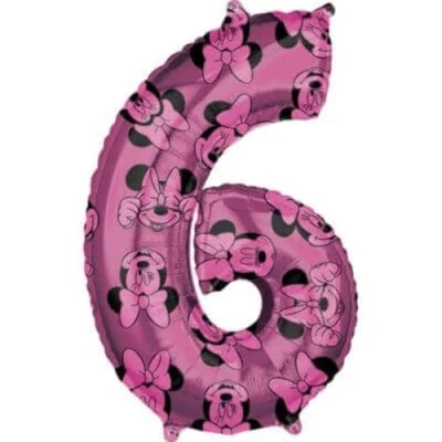 Afbeelding van Amscan Folieballon Minnie Mouse 6 Jaar Meisjes 43 X 66 Cm Roze