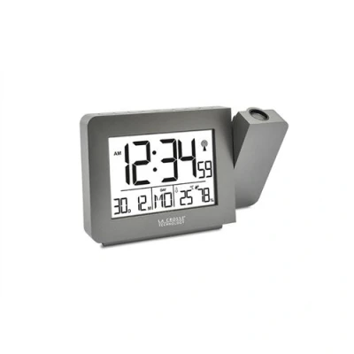 Image de La Crosse Technology WT522 Réveil Radio piloté avec projection Gris
