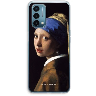 Afbeelding van Case Company® hoesje geschikt voor OnePlus Nord N200 5G The Pearl Earring Soft Cover Telefoonhoesje Bescherming aan alle Kanten en Schermrand