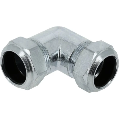 Afbeelding van Bonfix Staalverzinkte knelfitting Kniekoppeling 105 2 x knel 22mm