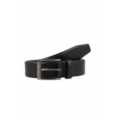 Afbeelding van BOSS Leren Riem Elloy Sz35 Belt W95 Black Zwart