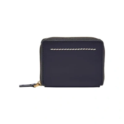 Afbeelding van FOSSIL Leren Kaarthoes Westover Card Case Insignia Blue Donkerblauw