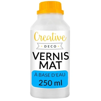 Afbeelding van Creative Deco Professionele Acryl Matte Lak 250 ml Fles Afwerking op Waterbasis Permanente Kleurloze Binnen en Buitengebruik Perfect voor Decoupage, Doe Het Zelf, Knutselprojecten