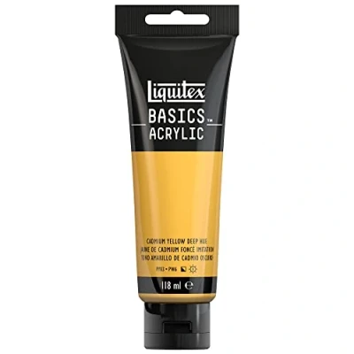 Afbeelding van Liquitex Basics Acryl Tube 118 ml donker cadmiumgeel imitatie ROW