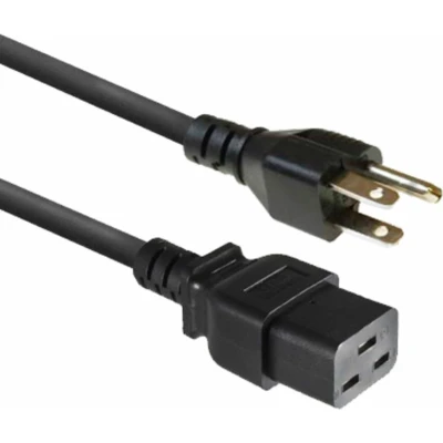 Afbeelding van ACT Netsnoer USA stekker C19 zwart 1,8 m (1.80 m), Stroomkabel